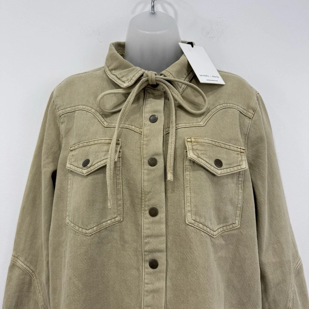 Seventy + Mochi Mia Shirt S NWT Desert Sand Organic Cotton Country Western